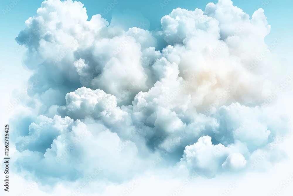 Poster realistic cloud fog effect isolated on a transparent backdrop