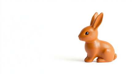 Obraz premium Mini clay Easter bunny figurine with delicate painted details