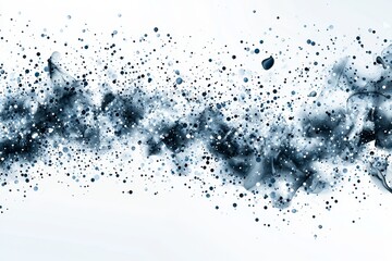 Fototapeta premium Heavy light snowfall with isolated snowflakes on a transparent background