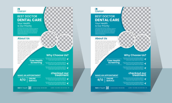 Corporate Healthcare Medical Related Flyer Design Template. Creative design, poster design, layout template design, Corporate healthcare and medical flyer layout design.