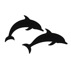 Obraz premium dolphins silhouette