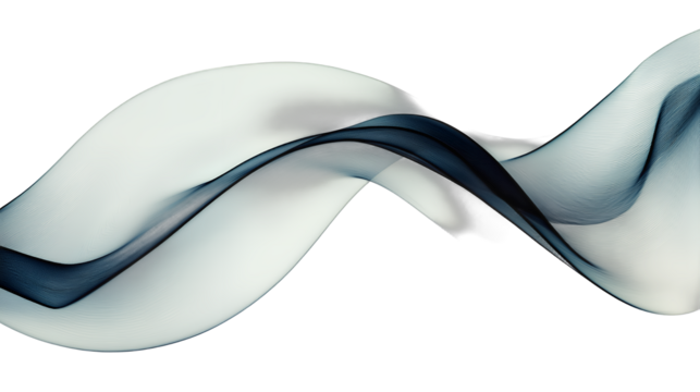 a transparent background, with white smoke and blue lines PNG image, PNG file, Generative art.