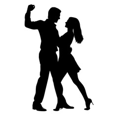 couple dancing silhouette