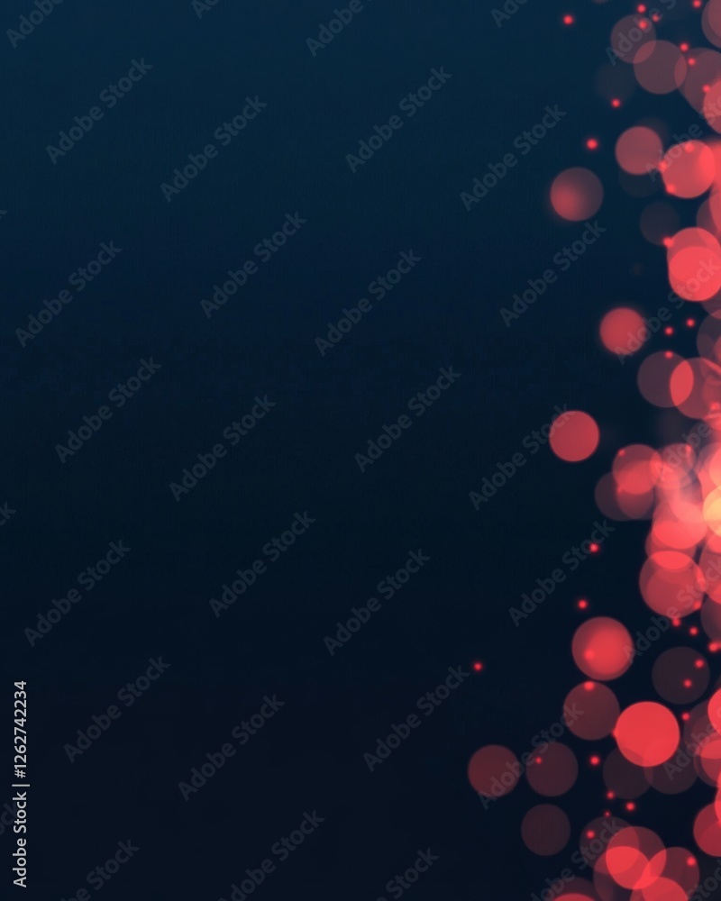 Aufkleber a vibrant abstract background featuring red bokeh lights against a dark blue backdrop, creating a fe