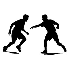 football players silhouette