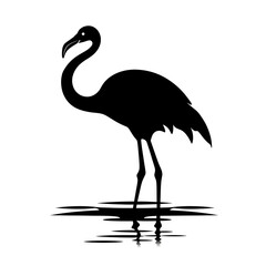 Obraz premium a flamingo silhouette