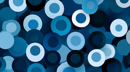Abstract Blue Circle Pattern Background Design