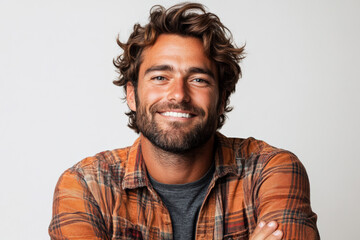 Obraz premium a photo of enthusiast man with white background