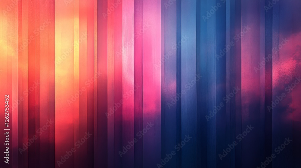 Aufkleber vibrant multicolored vertical bands with subtle cloud like patterns