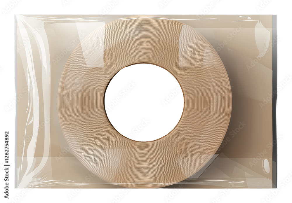 Poster abstract circular wooden pattern with transparent background 3d rendered