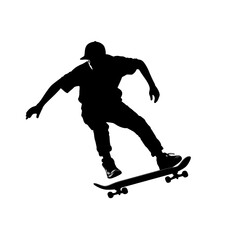 Fototapeta premium skateboarding silhouette