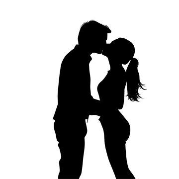 recommend clip art: couple kissing silhouette