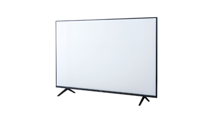 a large white screen tv in a dark room PNG image, PNG file, Generative art.