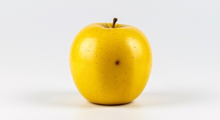 yellow apple isolated on black
