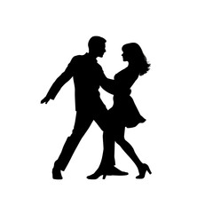 couple dancing silhouette