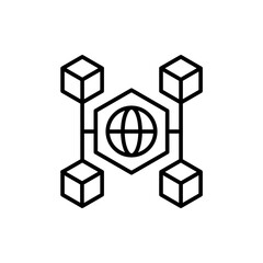 Web3 market outline icons, minimalist vector illustration ,simple transparent graphic element .Isolated on white background