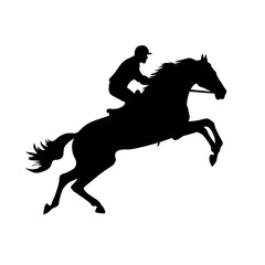 a horse jumping silhouette