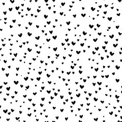 Fototapeta premium A minimalist pattern of tiny scattered hearts in a monochrome color palette, creating an elegant and stylish look. Ideal for sophisticated children's room decor