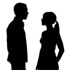 a man and woman silhouette