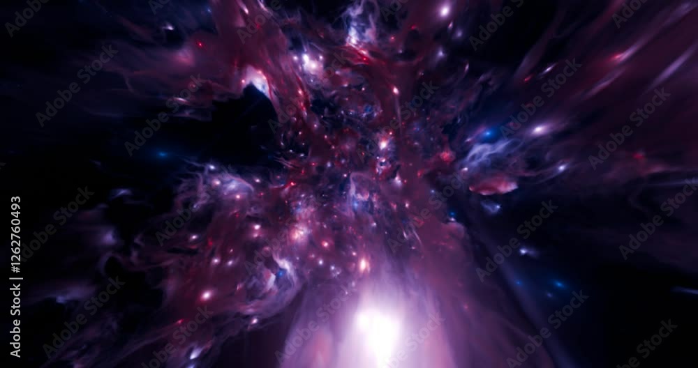 Poster ethereal nebula a mesmerizing animated video loop