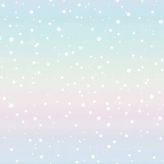 Fototapeta premium A seamless gradient pattern of floating transparent dots, softly fading into a dreamy pastel sky. A delicate and magical look for children's decor