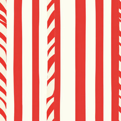 Obraz premium A classic candy cane stripe pattern in red and white, evoking holiday joy and festive cheer. A perfect seasonal design for children's products