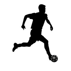 Naklejka premium soccer player silhouette