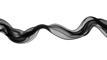 black and white smoke on a transparent background, PNG image, PNG file, Generative art.