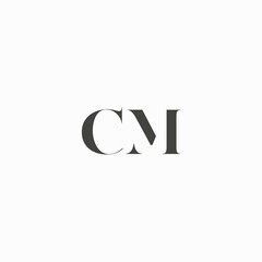 Letter cm logo, cm text fully editable vector
