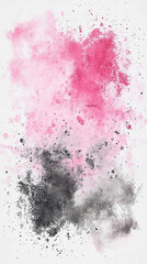 Obraz premium Pink and grey watercolor explosion on white background, design element