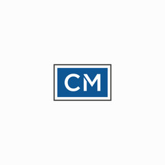 Letter cm logo, cm text fully editable vector