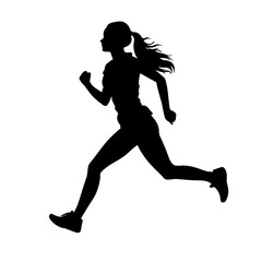running woman silhouette