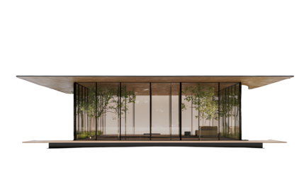 a room with a view of a tree PNG image, PNG file, Generative art.