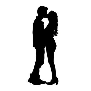recommend clip art: kissing silhouette