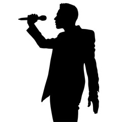 Naklejka premium a singer silhouette