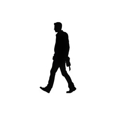Fototapeta premium person walking silhouette