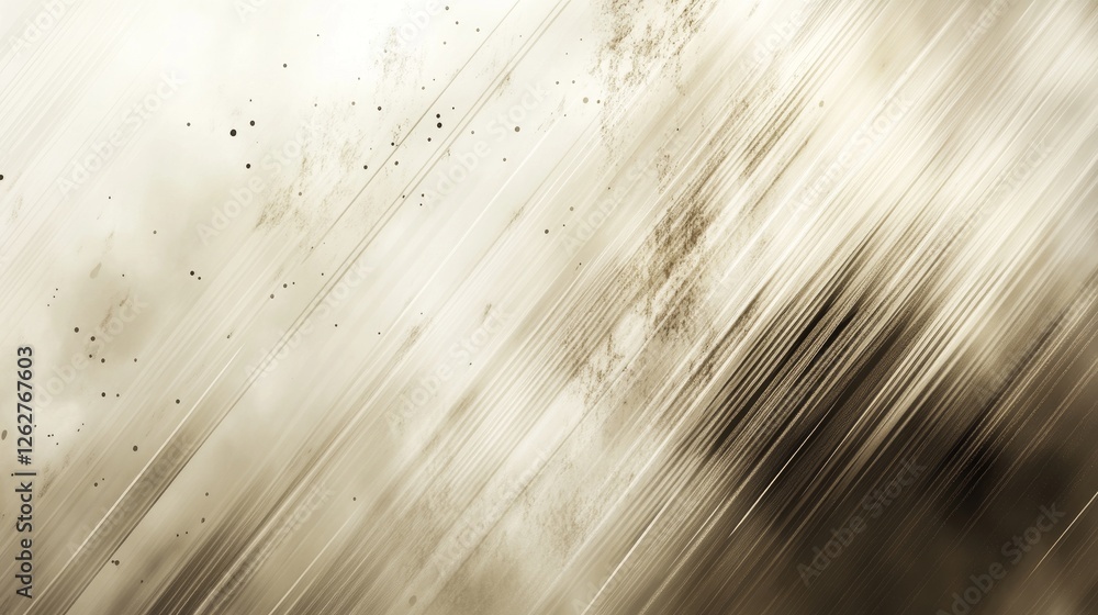 Poster diagonal streaks create a dynamic and textured neutral background