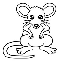 Mouse Mice Cute Little Rat Rodent Friendly Sweet Design Lover Art Vector Illustration Card T-Shirt Poster Sticker Graphic Print Decorative Drawing Isolated Logo Decoration Symbol Creative Cool Style
