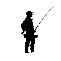 fishing man silhouette