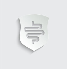 protect gut icon care  vector health sign