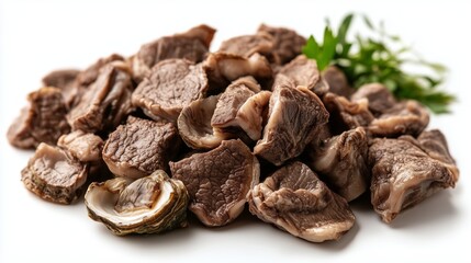 Obraz premium The temptation of fresh and tender beef nuggets