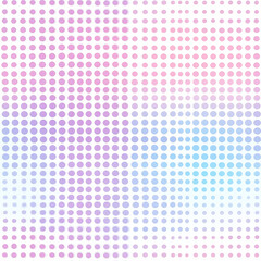 A pastel ombr&Atilde;&copy; dot pattern, with dots transitioning in soft gradients from one hue to another, creating a soothing effect