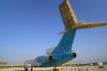 old airplane at the airport
