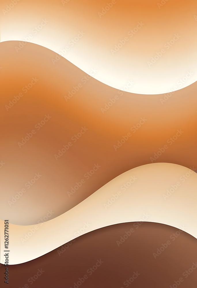 Poster Subtle Earth Tones, Harmonious Gradients and Gentle Wave Patterns