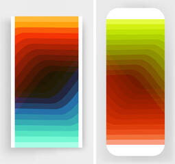 Naklejka premium Abstract geometrical background with trendy gradients. Modern screen design for mobile app and web. 3d vector illustration for brochure, banner, flyer or presentation.