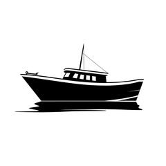 Naklejka premium a boat silhouette