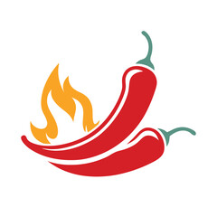 Spicy Chili Pepper Icon for Restaurant and Food Branding.