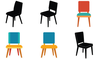 This is a chair vector icon design with illustration
