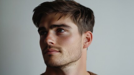Naklejka premium handsome young man portrait
