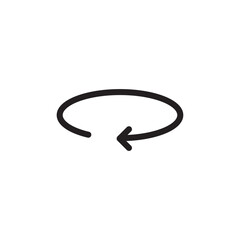 360 view icon with circular arrowhead for full rotation viewing